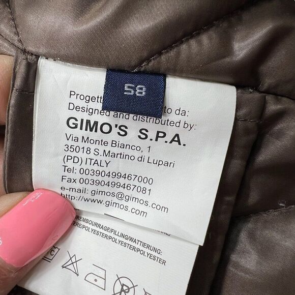 Gimos Zipper and Button Front Polyester Filled Jacket Black Men's Size 52 US XL - Picture 7 of 14